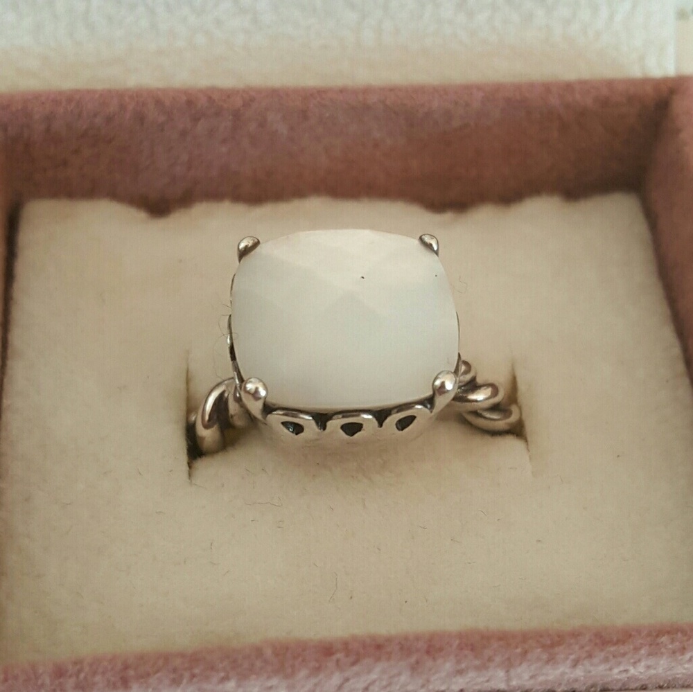 Authentic Pandora mother pearl ring